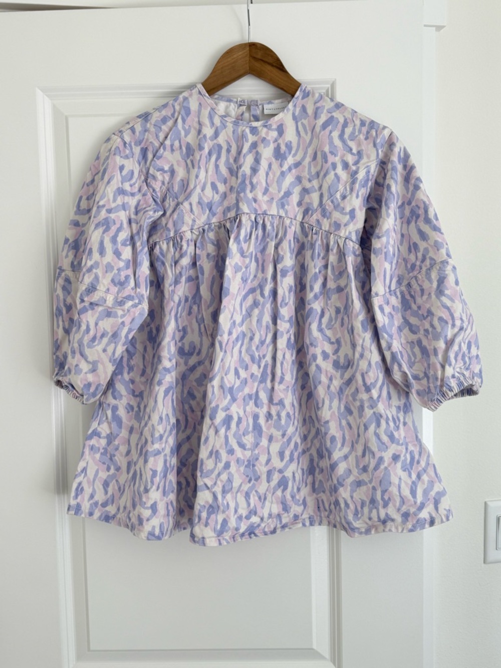 Mint Velvet Girls' Pastel Lavender Animal Print Dress 8y